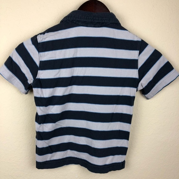 QuikSilver Boys Polo, Blue Stripe Medium 5/6 - Picture 7 of 7